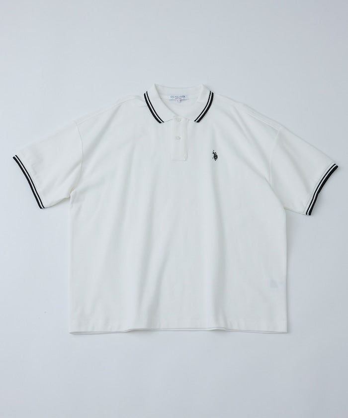 U.S. POLO ASSN. Special order pique line polo shirt 限定條紋Polo衫