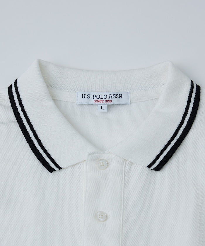 U.S. POLO ASSN. Special order pique line polo shirt 限定條紋Polo衫