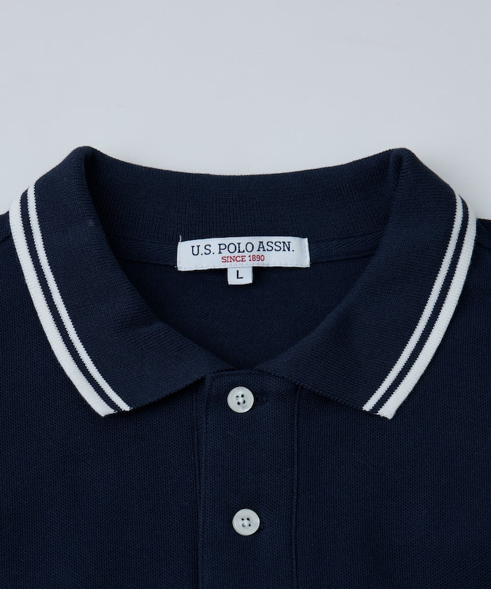 U.S. POLO ASSN. Special order pique line polo shirt 限定條紋Polo衫