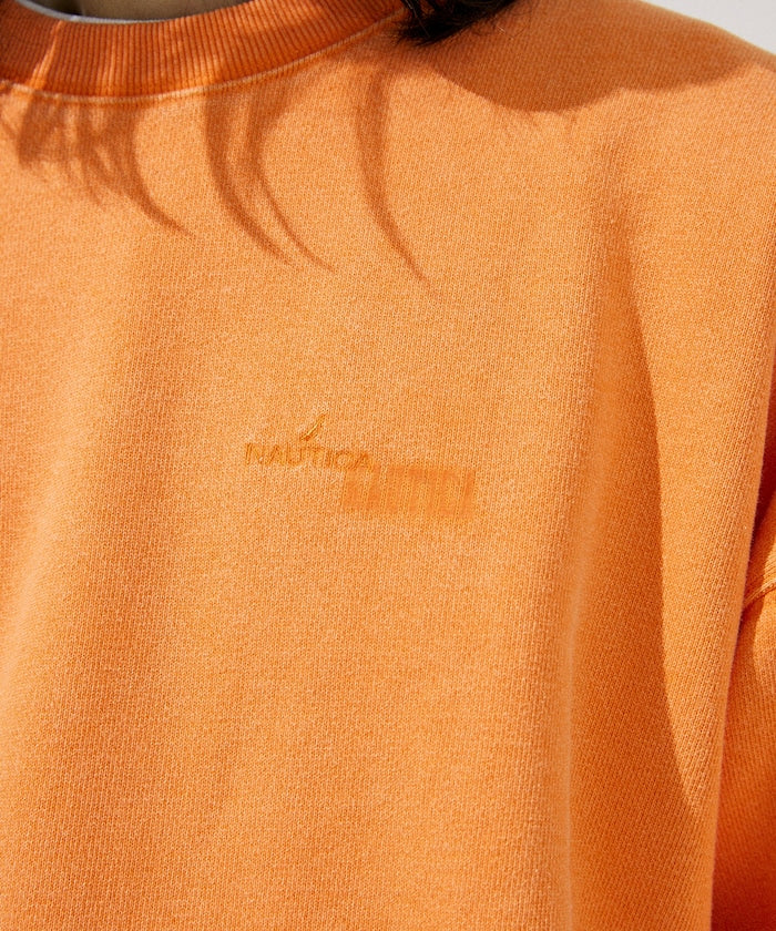 NAUTICA 漂染復古Logo圓領大學T上衣 Bleach Washed Hidden Logo Crewneck Sweatshirt