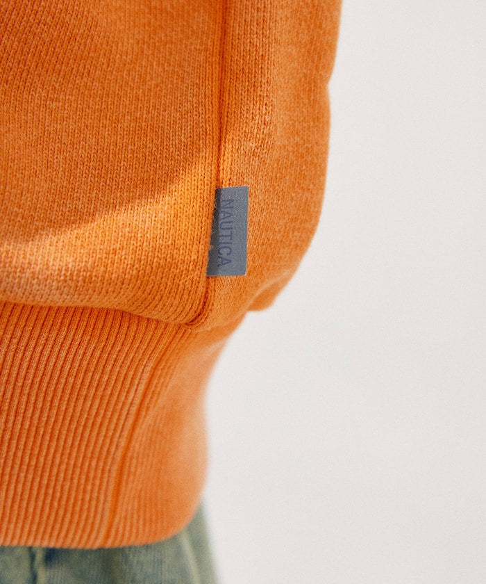 NAUTICA 漂染復古Logo圓領大學T上衣 Bleach Washed Hidden Logo Crewneck Sweatshirt