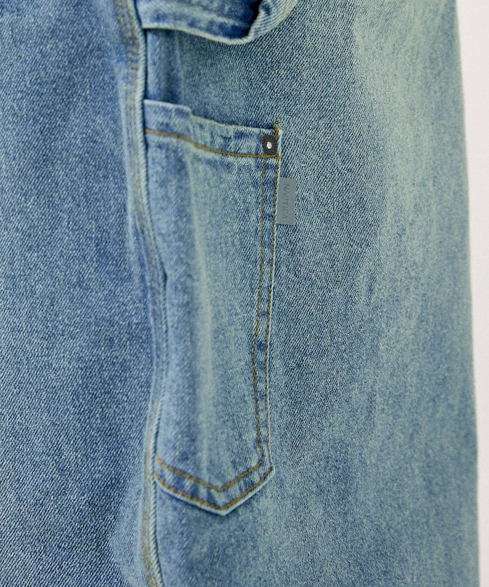 NAUTICA Super Wide Curve Double Knee Painter Pant 寬版錐形工裝單寧牛仔褲