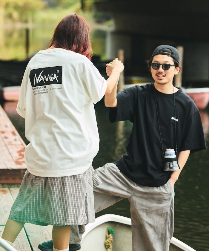 NANGA ECO HYBRID LOGO TEE 刺繡印花短袖T恤