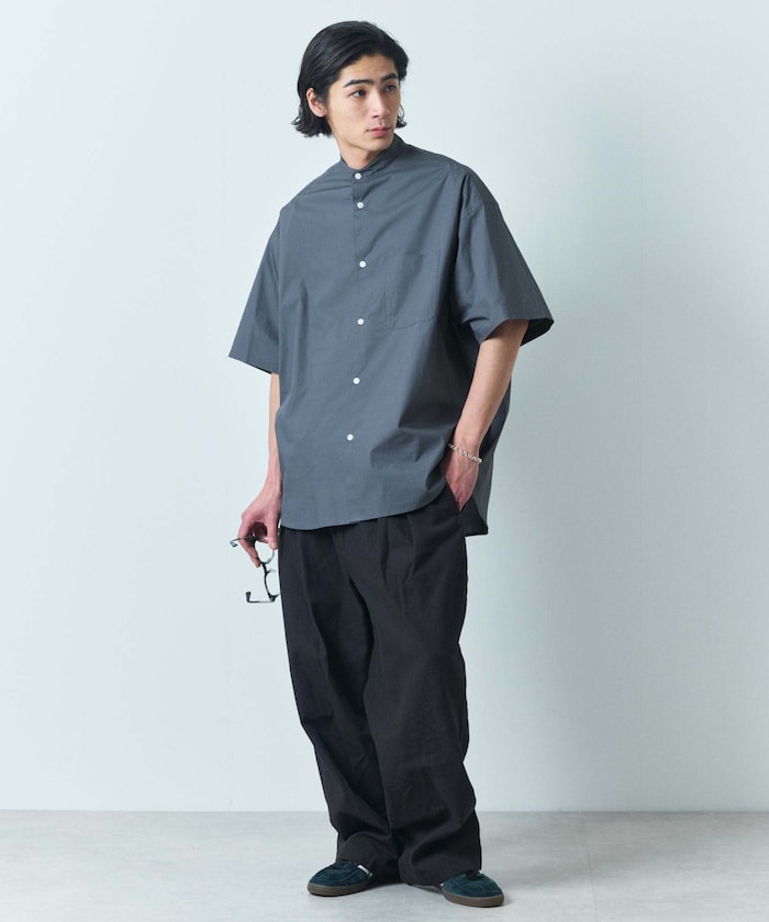 FREAK'S STORE Relax Fit 立領短袖襯衫