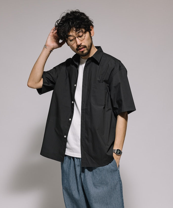 FREAK'S STORE Relaxed Fit Typewriter Regular Collar Short Sleeve Shirt 短袖口袋襯衫