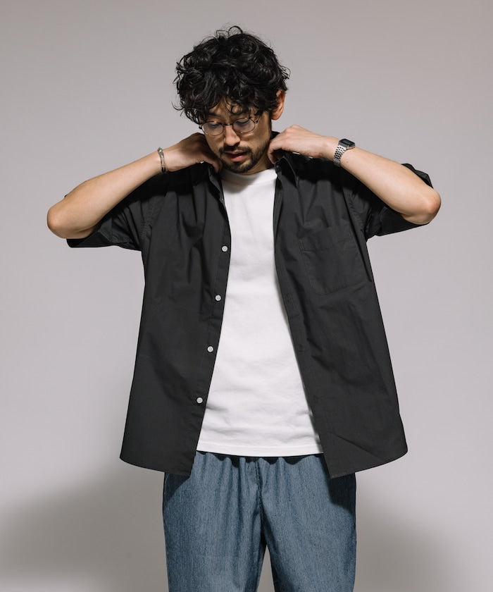 FREAK'S STORE Relaxed Fit Typewriter Regular Collar Short Sleeve Shirt 短袖口袋襯衫