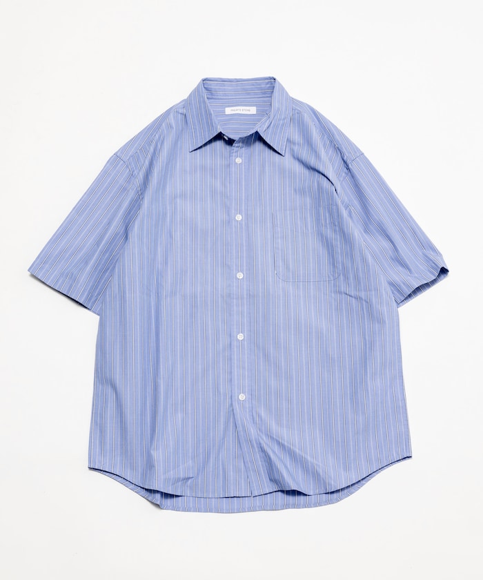 FREAK'S STORE Typewriter Regular Collar Short Sleeve Striped Shirt 短袖條紋襯衫