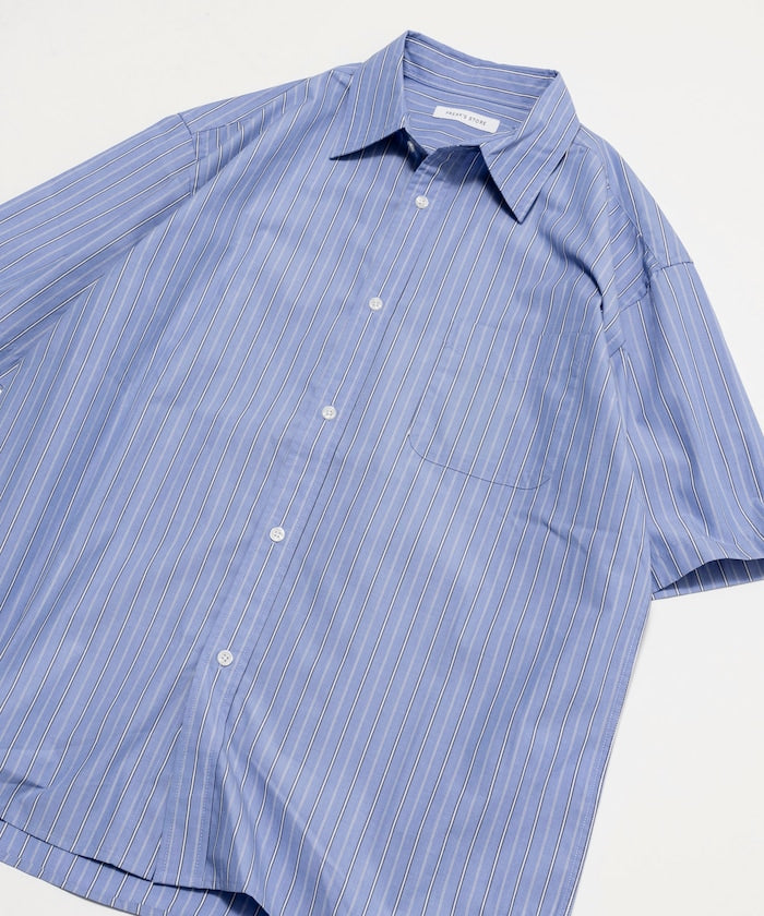 FREAK'S STORE Typewriter Regular Collar Short Sleeve Striped Shirt 短袖條紋襯衫