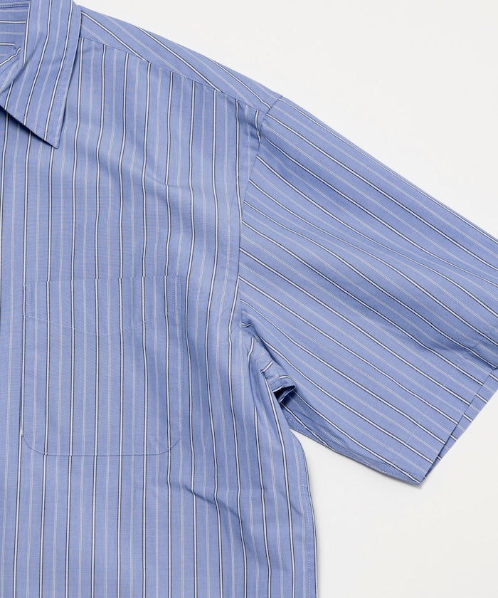 FREAK'S STORE Typewriter Regular Collar Short Sleeve Striped Shirt 短袖條紋襯衫