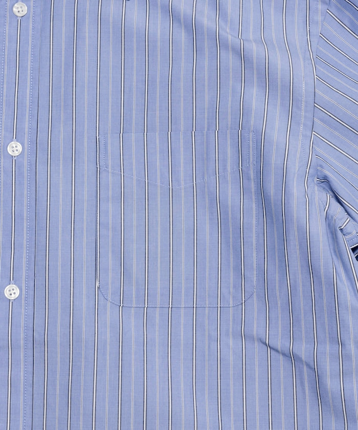 FREAK'S STORE Typewriter Regular Collar Short Sleeve Striped Shirt 短袖條紋襯衫