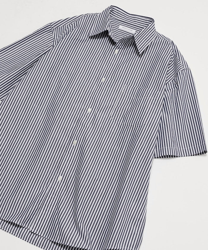 FREAK'S STORE Typewriter Regular Collar Short Sleeve Striped Shirt 短袖條紋襯衫