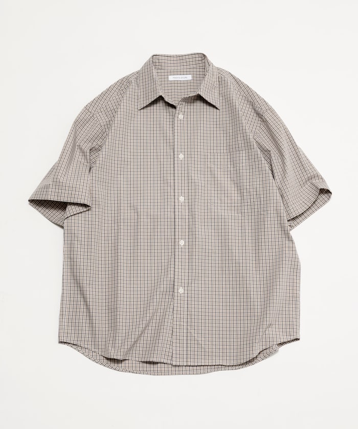 FREAK'S STORE Relaxed Fit Typewriter Regular Collar Short Sleeve Check Shirt 短袖格紋襯衫