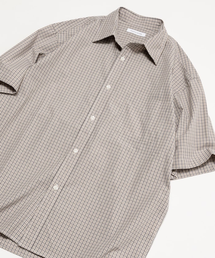 FREAK'S STORE Relaxed Fit Typewriter Regular Collar Short Sleeve Check Shirt 短袖格紋襯衫