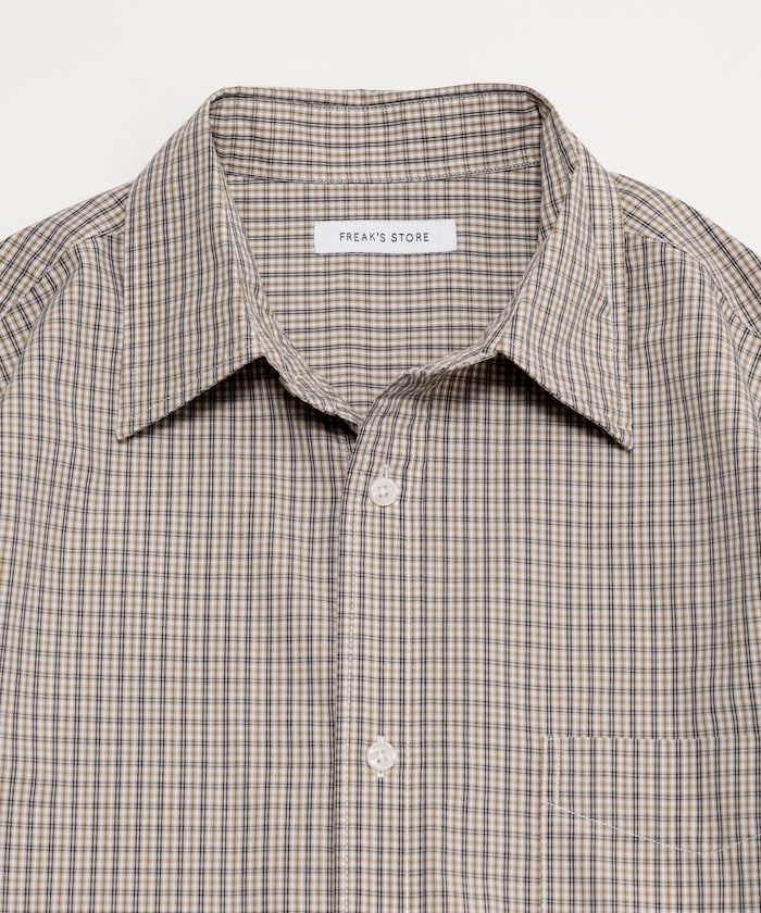 FREAK'S STORE Relaxed Fit Typewriter Regular Collar Short Sleeve Check Shirt 短袖格紋襯衫