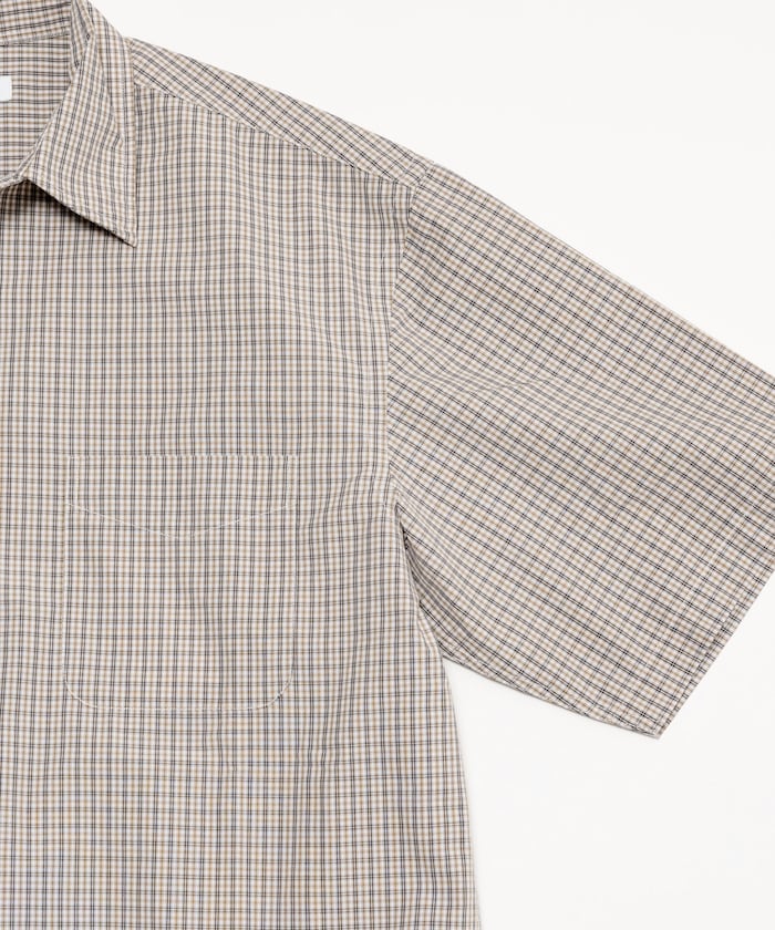 FREAK'S STORE Relaxed Fit Typewriter Regular Collar Short Sleeve Check Shirt 短袖格紋襯衫