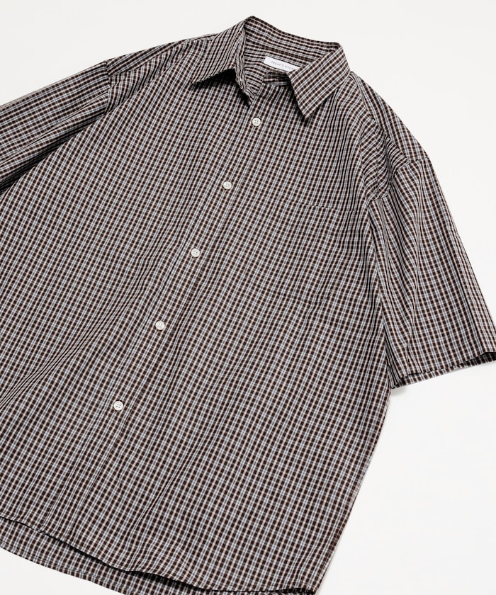 FREAK'S STORE Relaxed Fit Typewriter Regular Collar Short Sleeve Check Shirt 短袖格紋襯衫