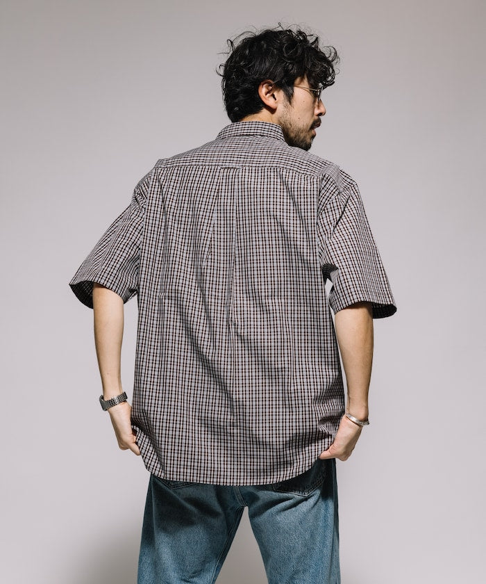 FREAK'S STORE Relaxed Fit Typewriter Regular Collar Short Sleeve Check Shirt 短袖格紋襯衫