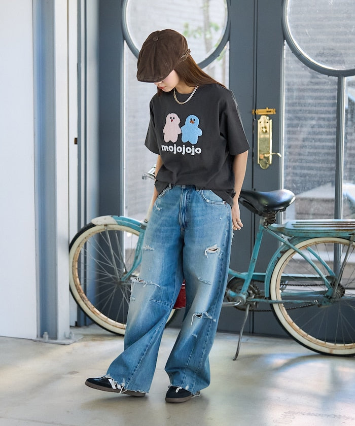PUBLUX 限定 mojojojo 藝術刺繡短袖 T 恤