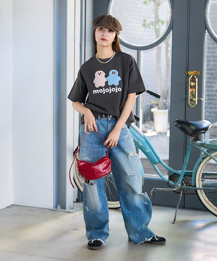 PUBLUX 限定 mojojojo 藝術刺繡短袖 T 恤
