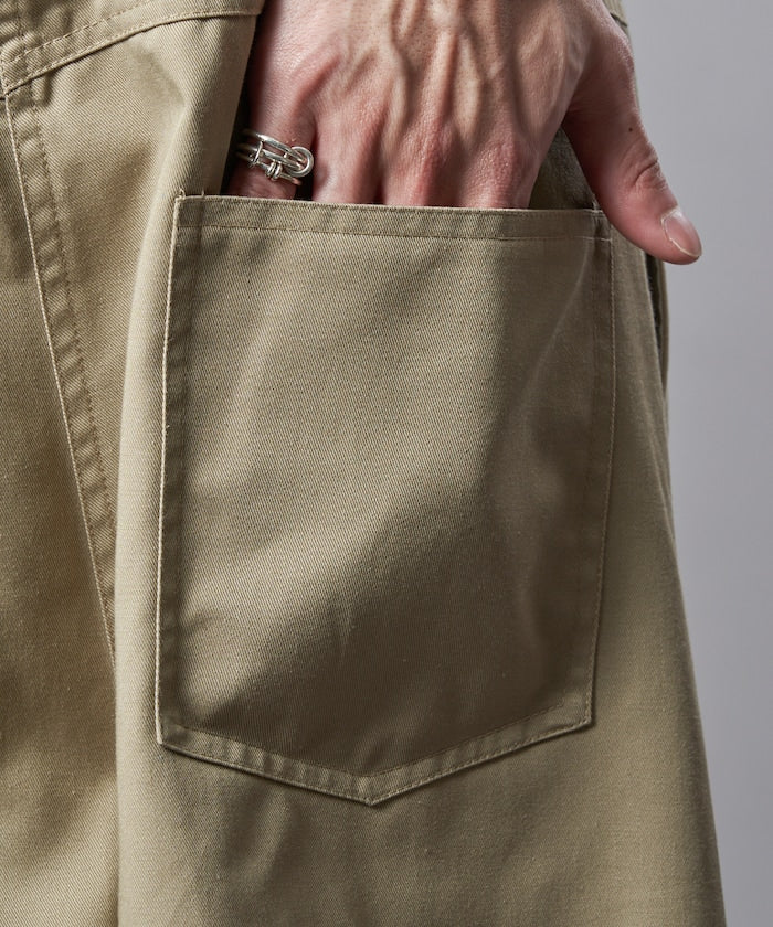 限定款 PUBLUX 打褶斜紋休閒長褲