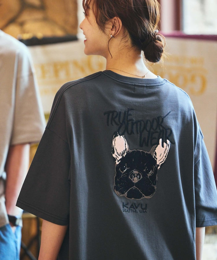 KAVU × FREAK'S STORE 聯名限定款 動物圖騰寬版短袖T恤上衣