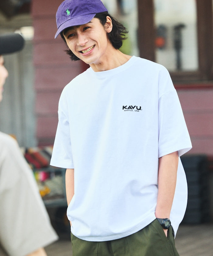KAVU × FREAK'S STORE 聯名限定款 動物圖騰寬版短袖T恤上衣
