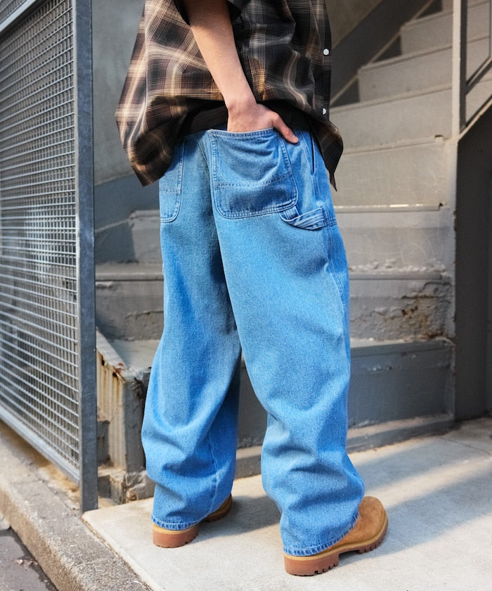 FREAK'S STORE 寬版圓筒工裝單寧牛仔褲