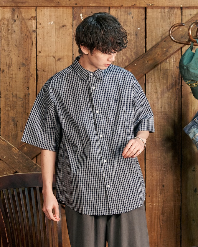 U.S. POLO ASSN. one-point embroidered check short sleeve shirt 限定刺繡格紋短袖襯衫