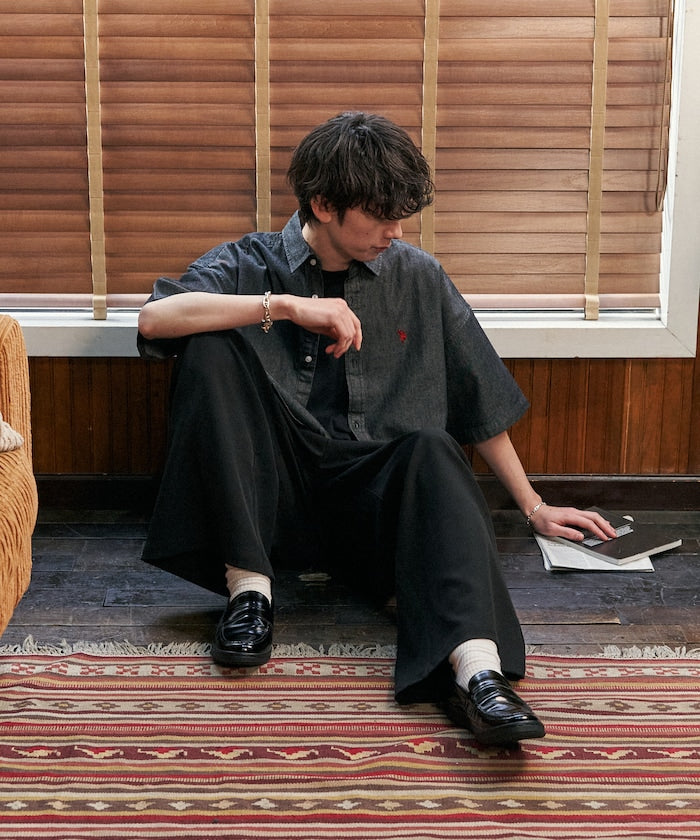 U.S. POLO ASSN. Custom embroidered denim short sleeve shirt  限定刺繡短袖襯衫