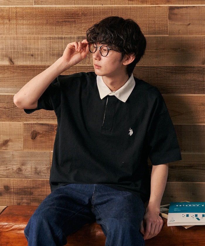 U.S. POLO ASSN. Custom-made embroidered rugby shirt 簡約刺繡Polo衫