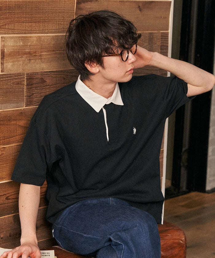 U.S. POLO ASSN. Custom-made embroidered rugby shirt 簡約刺繡Polo衫