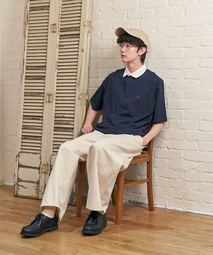 U.S. POLO ASSN. Custom-made embroidered rugby shirt 簡約刺繡Polo衫