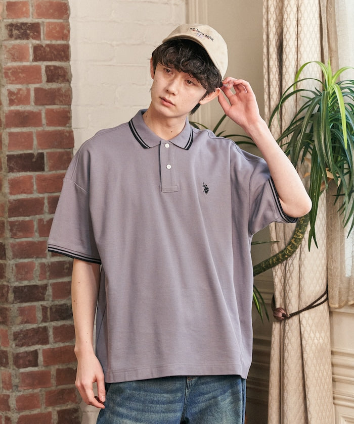 U.S. POLO ASSN. Special order pique line polo shirt 限定條紋Polo衫