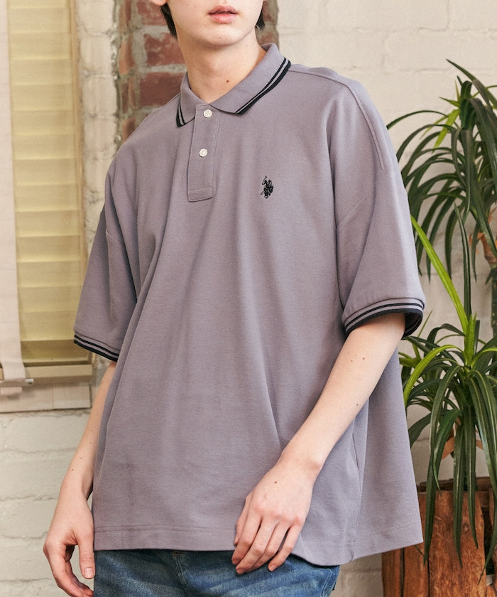 U.S. POLO ASSN. Special order pique line polo shirt 限定條紋Polo衫