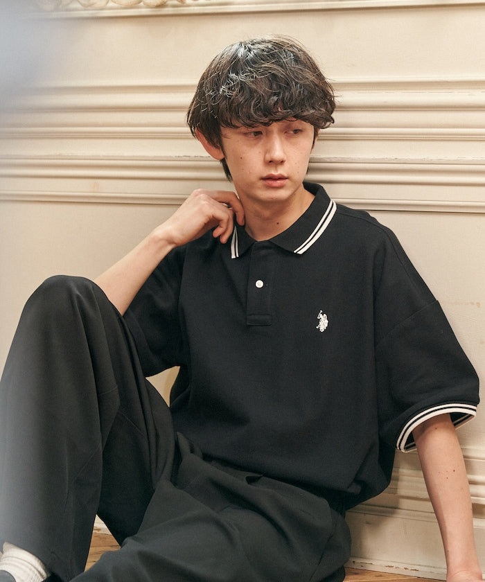 U.S. POLO ASSN. Special order pique line polo shirt 限定條紋Polo衫