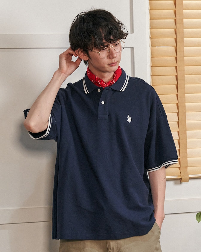 U.S. POLO ASSN. Special order pique line polo shirt 限定條紋Polo衫