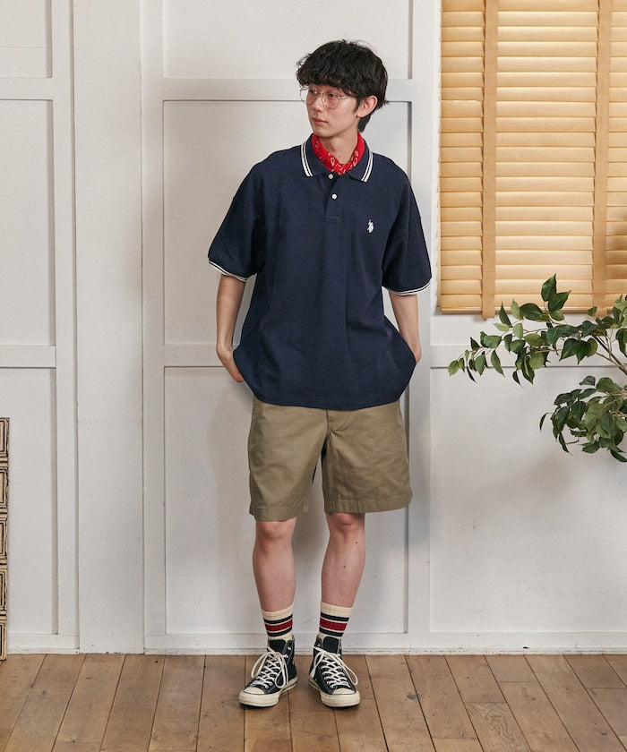 U.S. POLO ASSN. Special order pique line polo shirt 限定條紋Polo衫