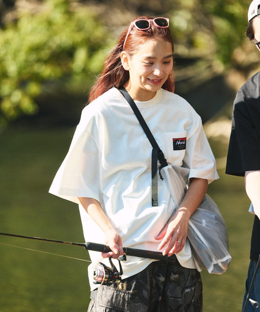 NANGA ECO HYBRID LOGO pocket TEE 品牌LOGO口袋短袖T恤