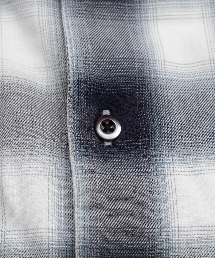 FREAK’S STORE Murabreach processed open collar ombre check shirt 漸層格紋短袖襯衫