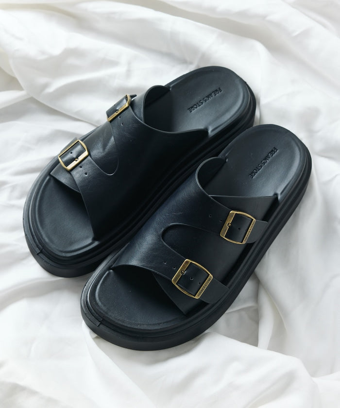 FREAK'S STORE Double monk strap slide Sandal 雙扣厚底涼鞋