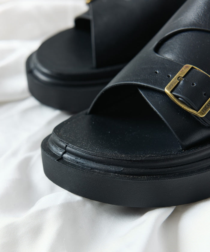 FREAK'S STORE Double monk strap slide Sandal 雙扣厚底涼鞋