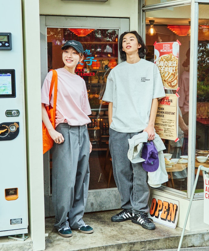 FREAK'S STORE x LUCKY ALEXANDER CHINA big silhouette back print crew neck T-shirt 印花短袖T恤