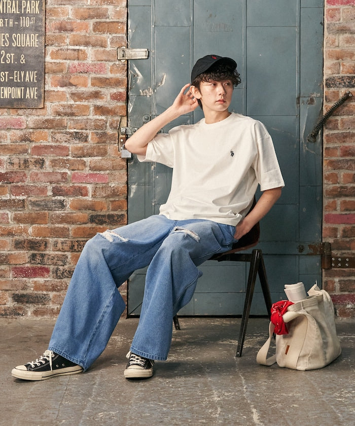 U.S. POLO ASSN. Special order patch logo embroidered T-shirt 限定標誌刺繡短袖T恤