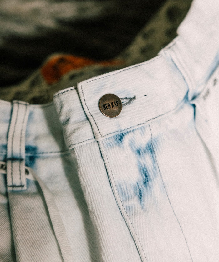 RED KAP 2TUCK BAGGY WIDE DENIM SHORTS PANTS 打褶牛仔短褲