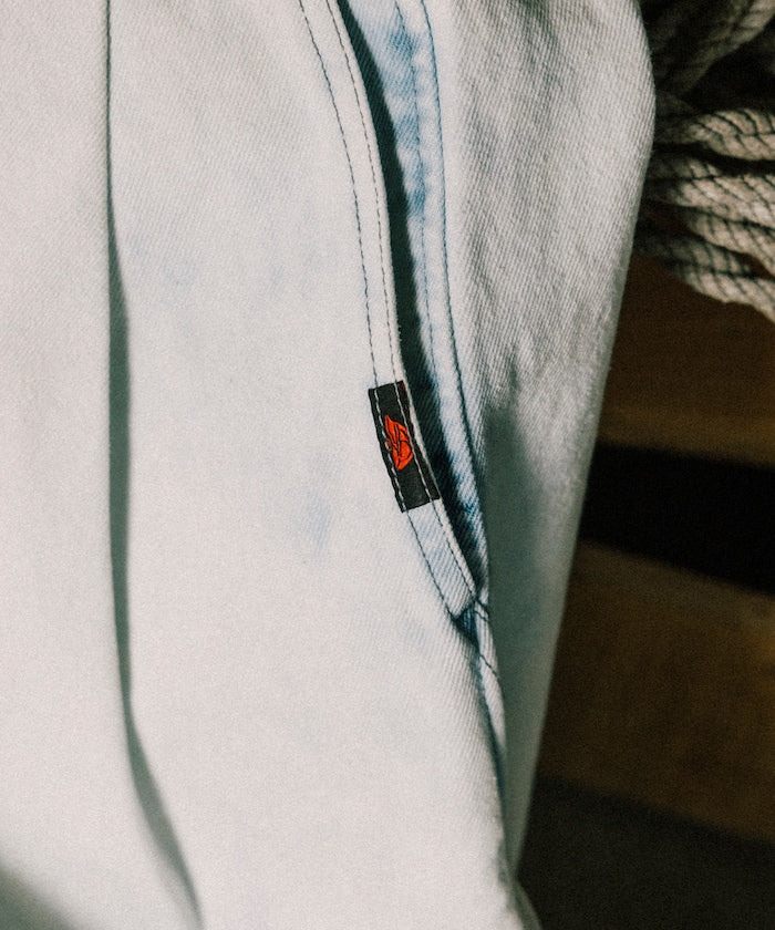 RED KAP 2TUCK BAGGY WIDE DENIM SHORTS PANTS 打褶牛仔短褲