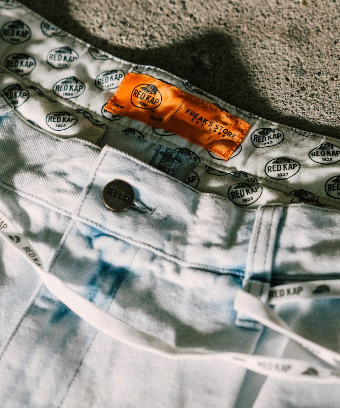 RED KAP 2TUCK BAGGY WIDE DENIM SHORTS PANTS 打褶牛仔短褲