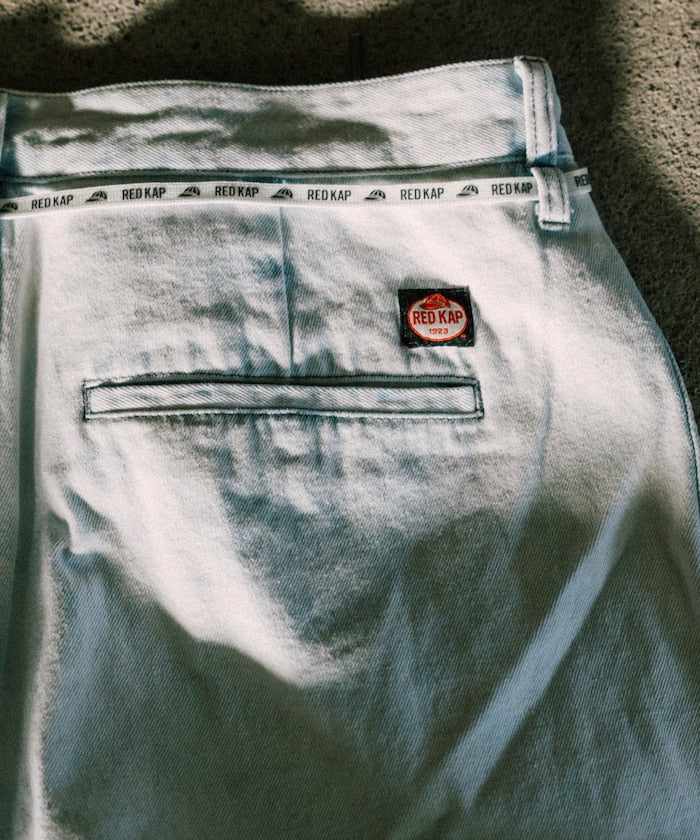 RED KAP 2TUCK BAGGY WIDE DENIM SHORTS PANTS 打褶牛仔短褲