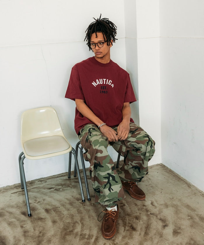NAUTICA Felt Patch Arch Logo S/S Tee 毛氈拱形LOGO短袖T恤上衣