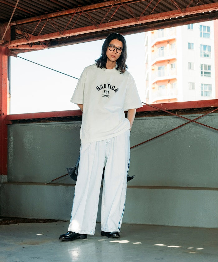 NAUTICA Felt Patch Arch Logo S/S Tee 毛氈拱形LOGO短袖T恤上衣