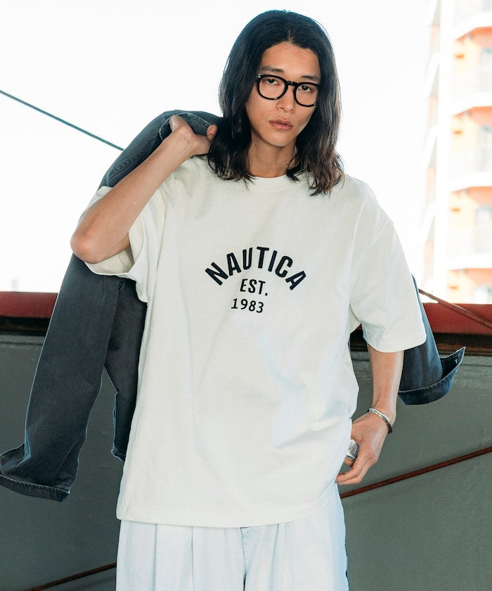NAUTICA Felt Patch Arch Logo S/S Tee 毛氈拱形LOGO短袖T恤上衣